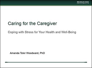 Screenshot of Caring for the Caregiver video
